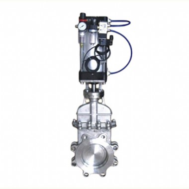 Knife type pneumatic valve
