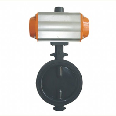 Pneumatic full-lined rubber butterfly valve