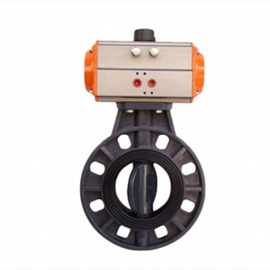 Pneumatic plastic butterfly valve
