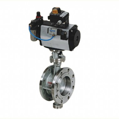 Pneumatic Flanged Hard Sealed Butterfly Valve