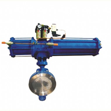 Pneumatic butterfly valve for gas