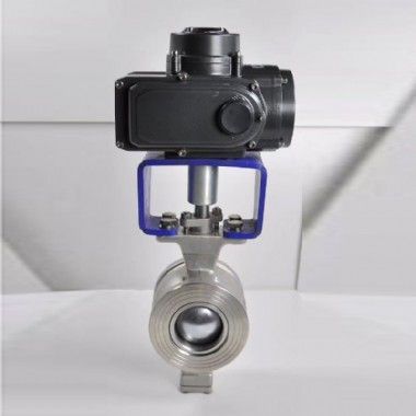 Electric V-type regulating ball valve